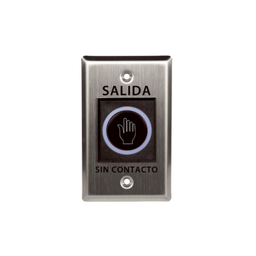 Botón de Salida Sin Contacto ZKTeco TLEB102 | Rango de Detección hasta 10 cm | Salidas NC/NO/COM | Acero Inoxidable SUS304