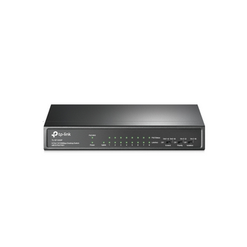 Switch TP-Link TL-SF1009P – 9 Puertos RJ45 10/100 Mbps, 8 Puertos PoE+, Alimentación y Transferencia de Datos