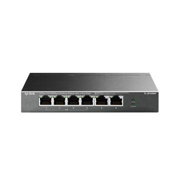 Switch TP-Link TL-SF1006P – 6 Puertos 10/100 Mbps, 4 Puertos PoE+, 67W, Caja Metálica
