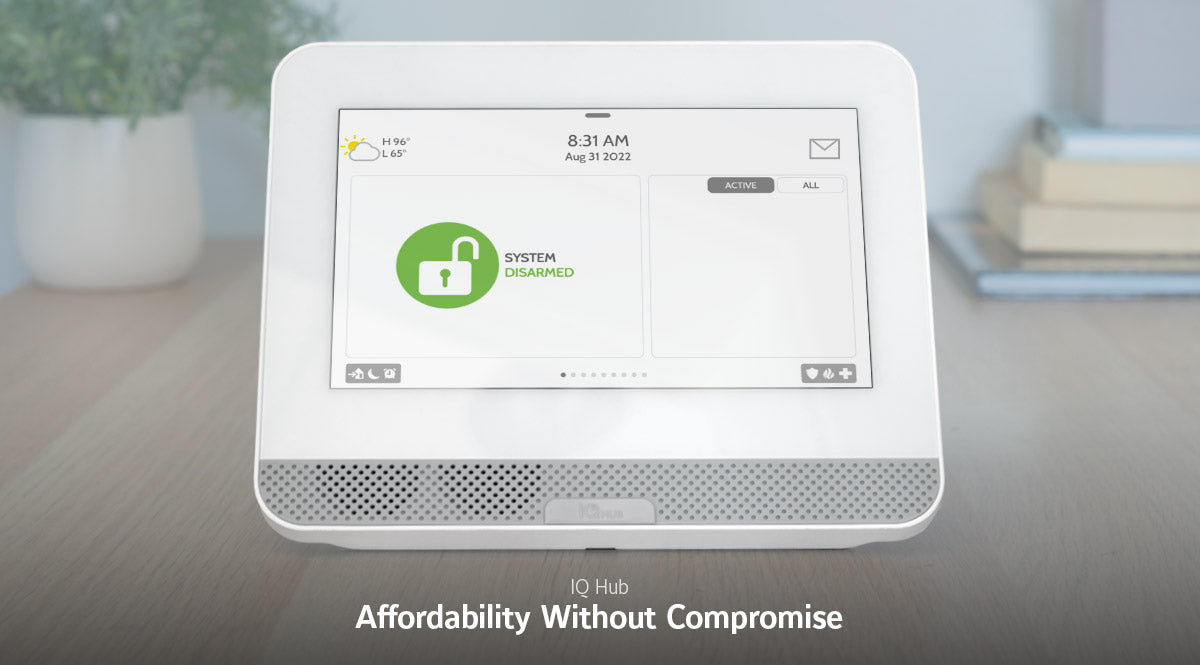 Panel de Alarma Inteligente Todo-en-Uno IQ4 Hub IQPH391 de DSC IQ compatible con automatización.