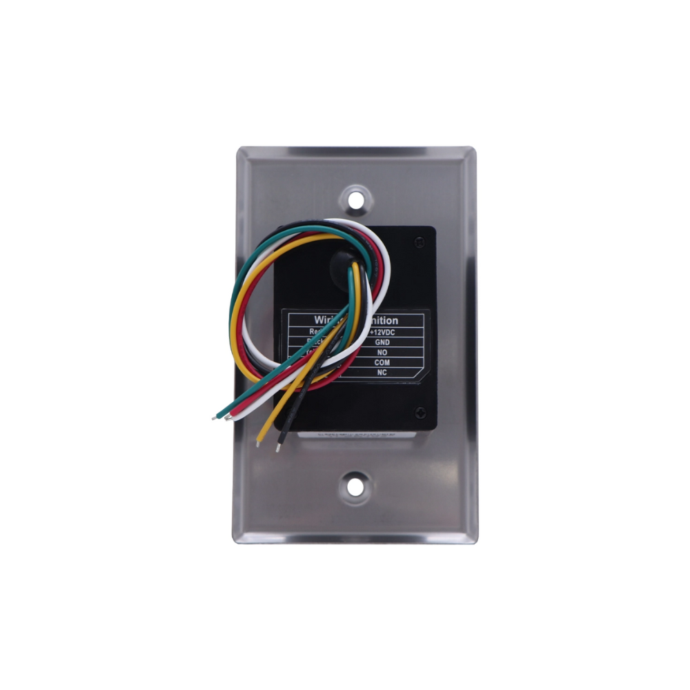 Botón de Salida Sin Contacto ZKTeco TLEB102 | Rango de Detección hasta 10 cm | Salidas NC/NO/COM | Acero Inoxidable SUS304