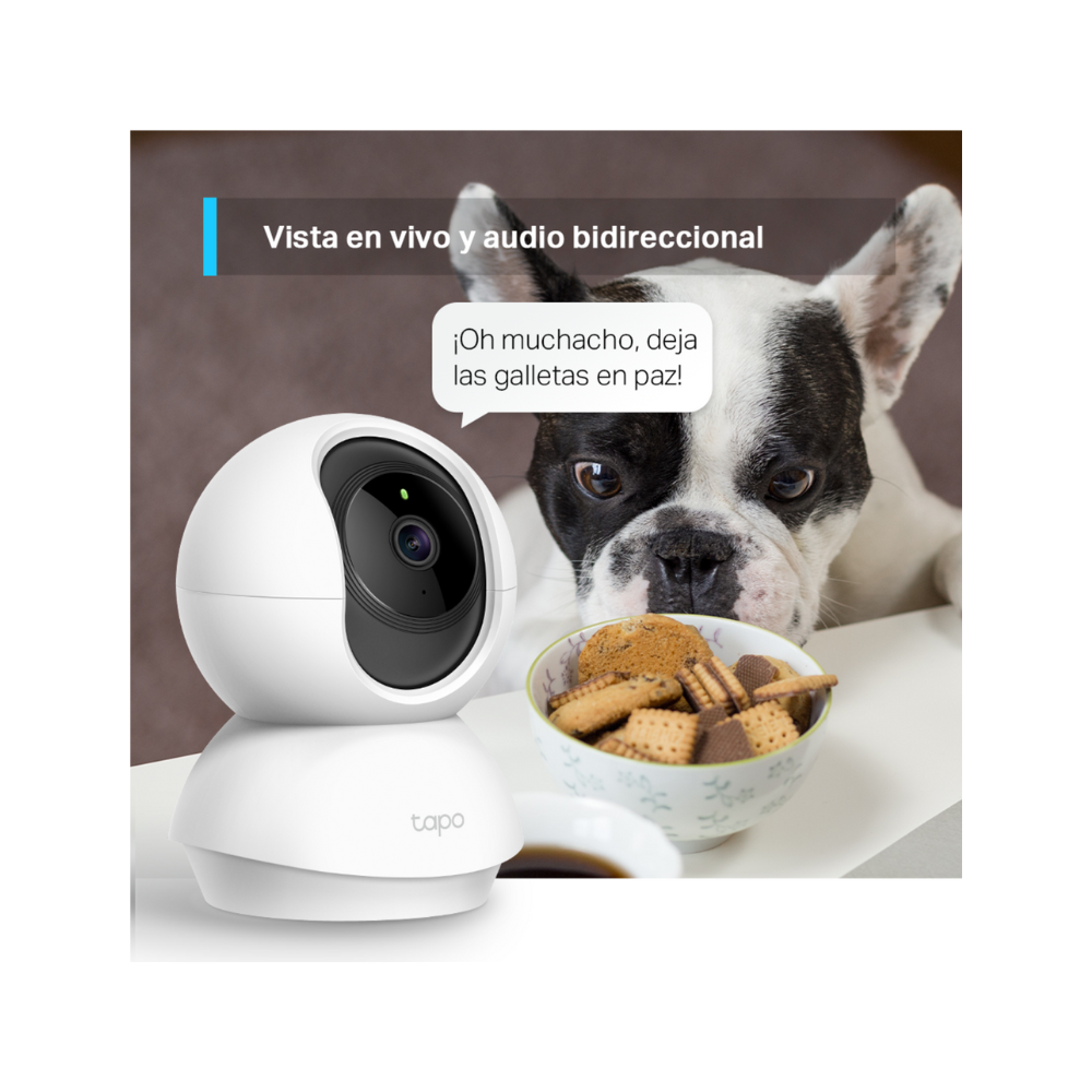 Cámara de Seguridad Wi-Fi TP-Link Tapo C200 | Full HD 1080p, Audio Bidireccional, Visión Nocturna, Movimiento 360° | Compatible con Alexa y Google Assistant