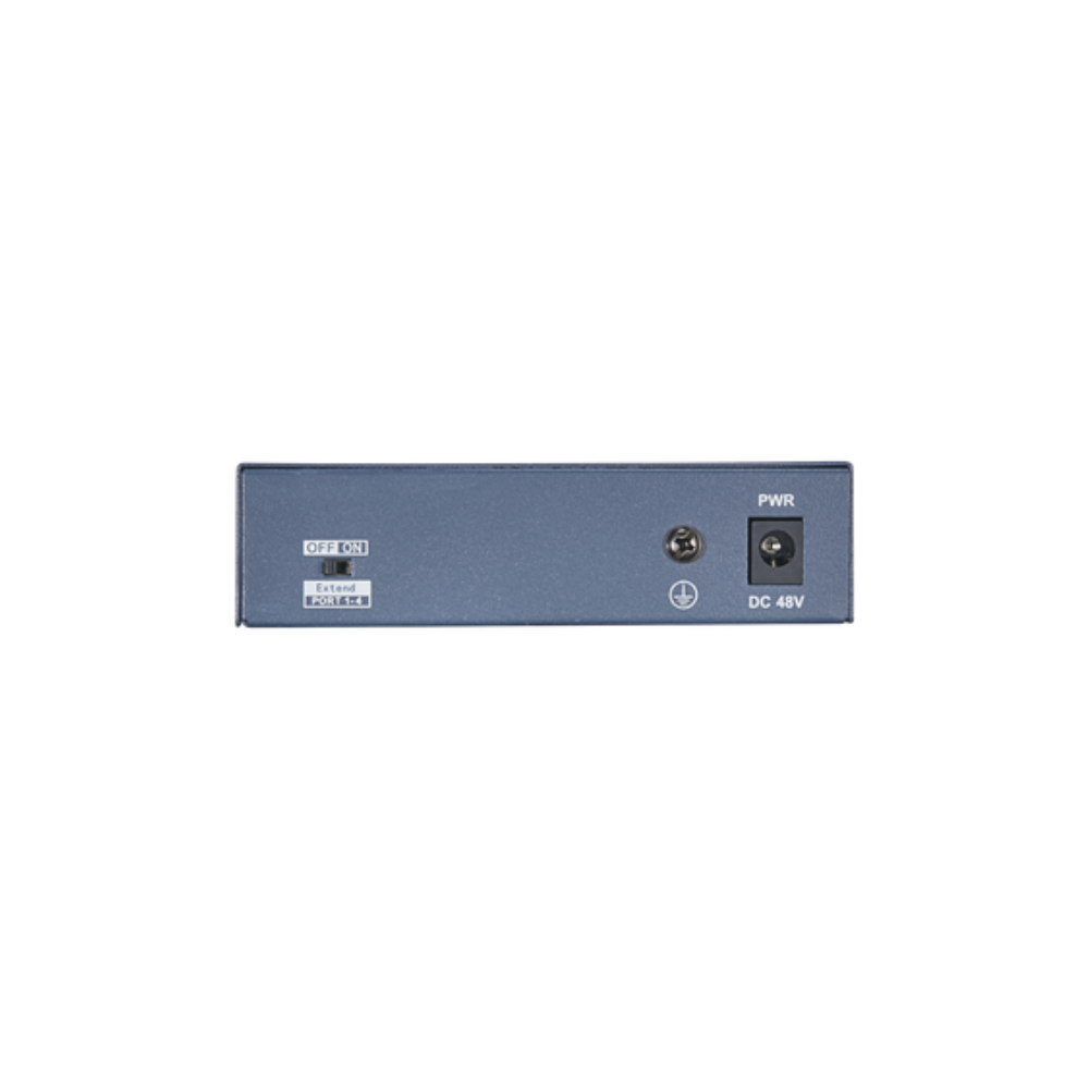 Switch Hikvision DS-3E0105P-EM(B) – 5 Puertos PoE+ Gigabit, 4 Puertos PoE, Fuente 65W, Gestión de Red