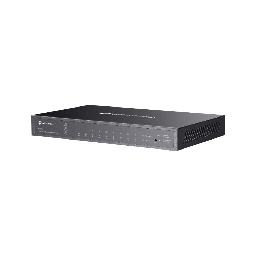 Switch TP-Link TL-SG2210P Administrable Gigabit PoE de 8 Puertos + 2 SFP, 53W, VLAN, STP, IGMP