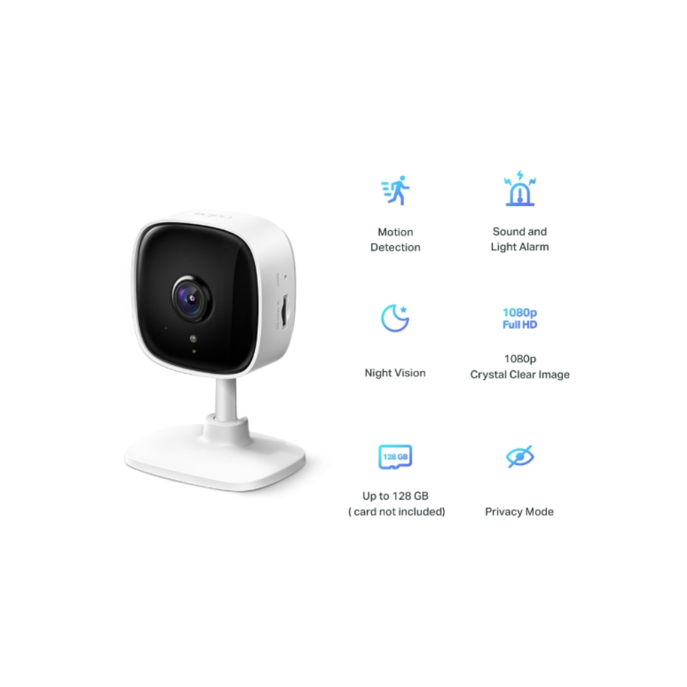 Cámara de Seguridad Wi-Fi TP-Link Tapo C100 Full HD 1080p con Visión Nocturna y Audio Bidireccional