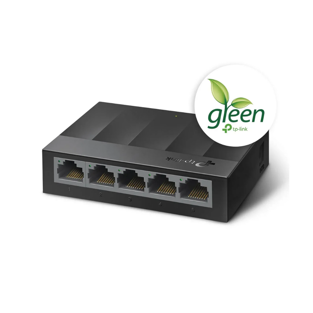 Switch TP-Link LS1005G – 5 Puertos Gigabit RJ45 | Diseño de Escritorio | Carcasa Plástica | Plug and Play