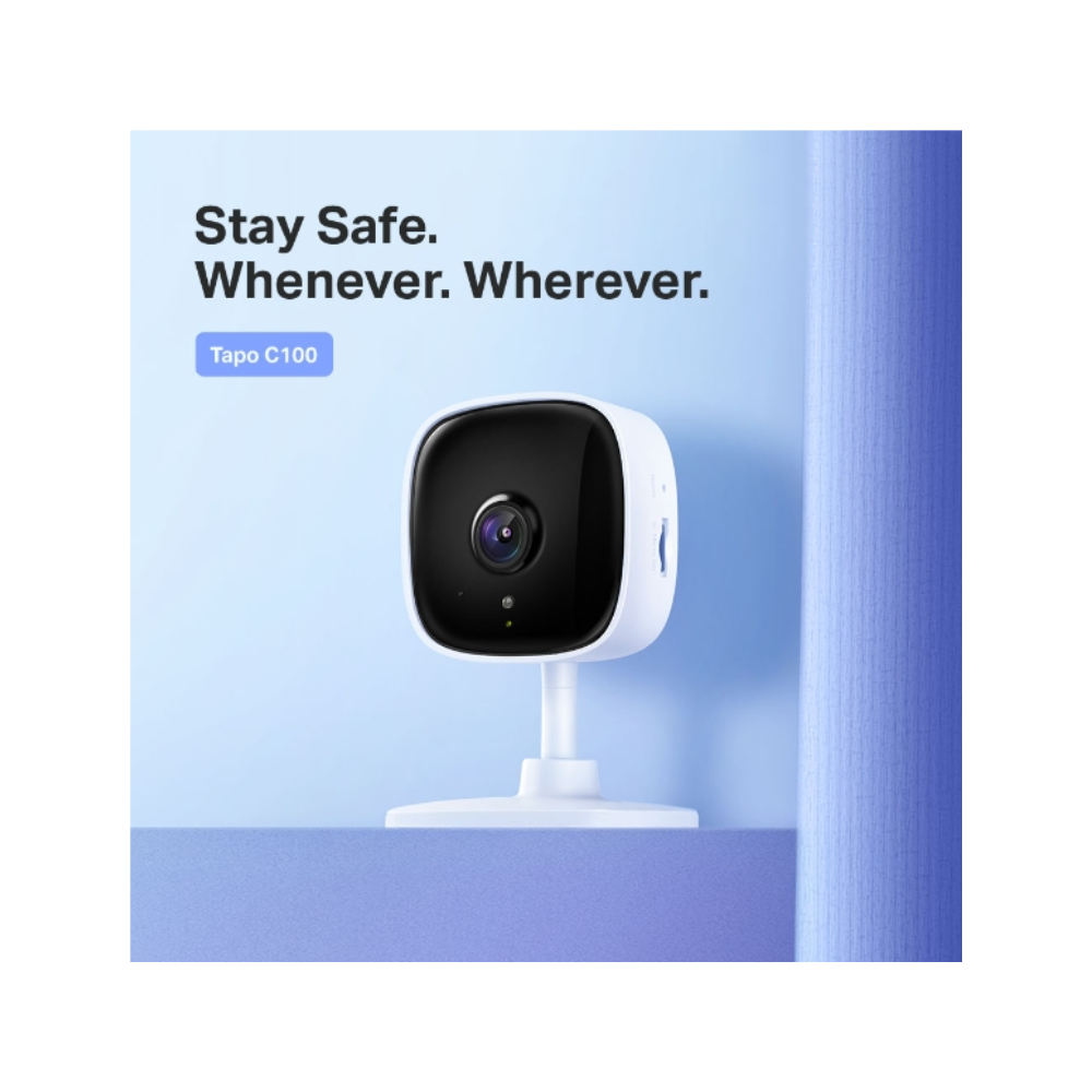 Cámara de Seguridad Wi-Fi TP-Link Tapo C100 Full HD 1080p con Visión Nocturna y Audio Bidireccional