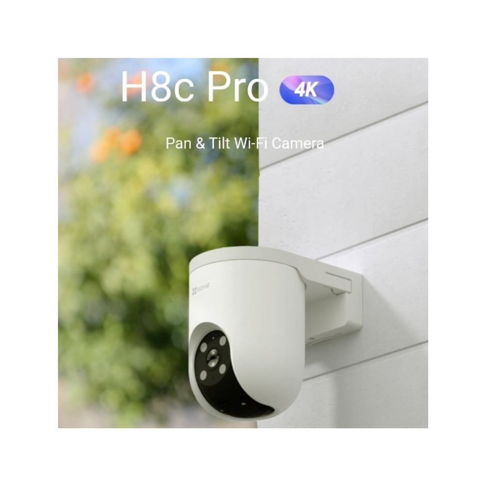 Cámara de Seguridad Ezviz H8C 8MP 4K WiFi/LAN Pan/Tilt con Detección de Vehículos, Alarmas Activas y Retorno Automático