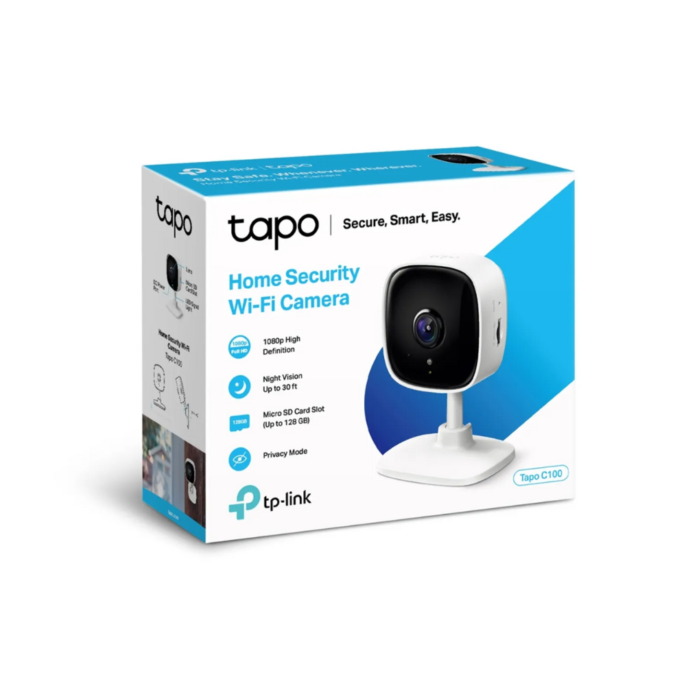 Cámara de Seguridad Wi-Fi TP-Link Tapo C100 Full HD 1080p con Visión Nocturna y Audio Bidireccional