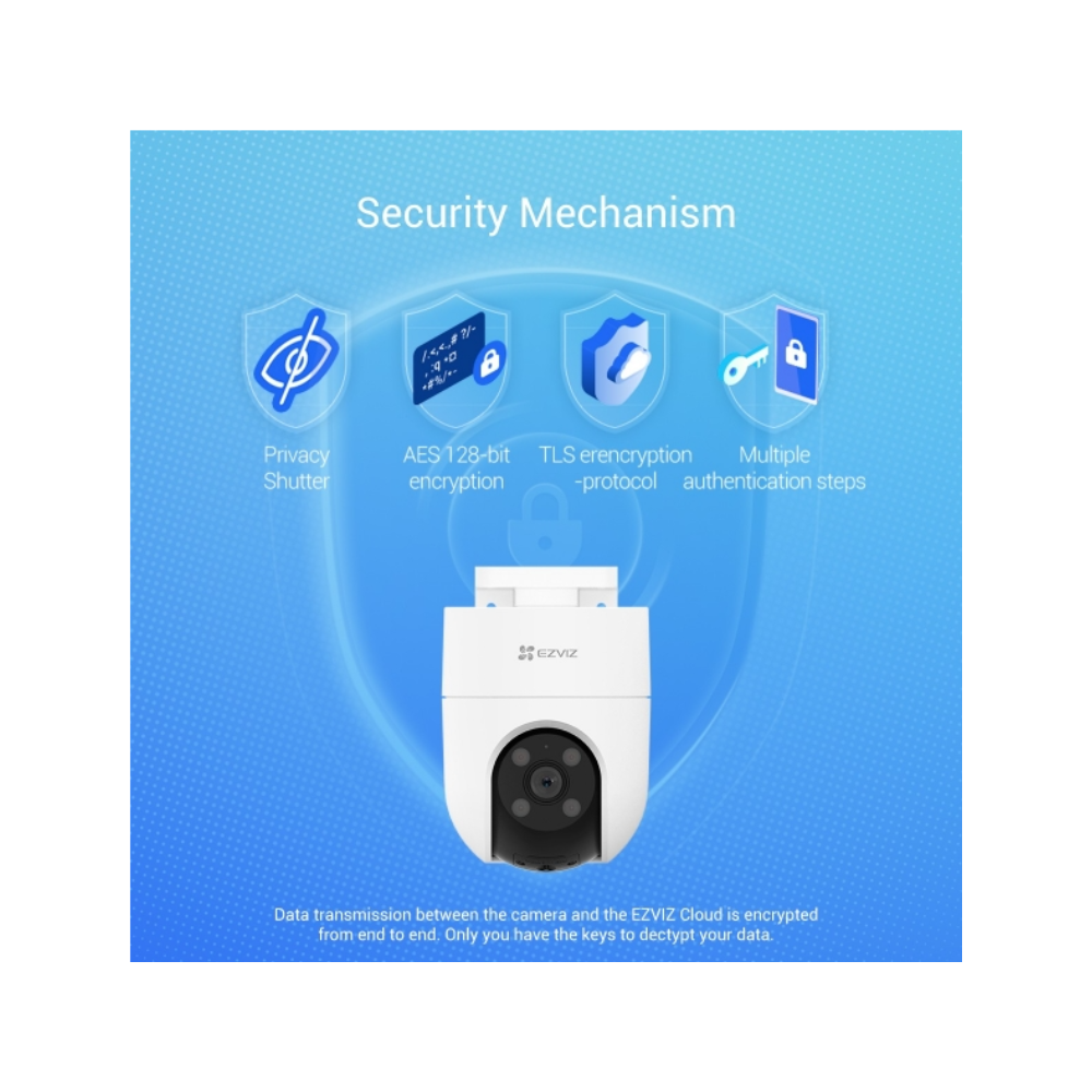 Cámara de Seguridad Ezviz H8C 3MP WiFi Pan/Tilt con Visión Nocturna Color y Detección Humana IA