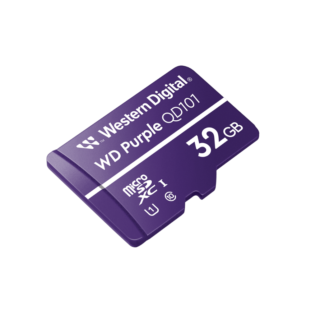 Tarjeta microSD WD Purple 128GB SC QD101 – Almacenamiento para Videovigilancia 24/7