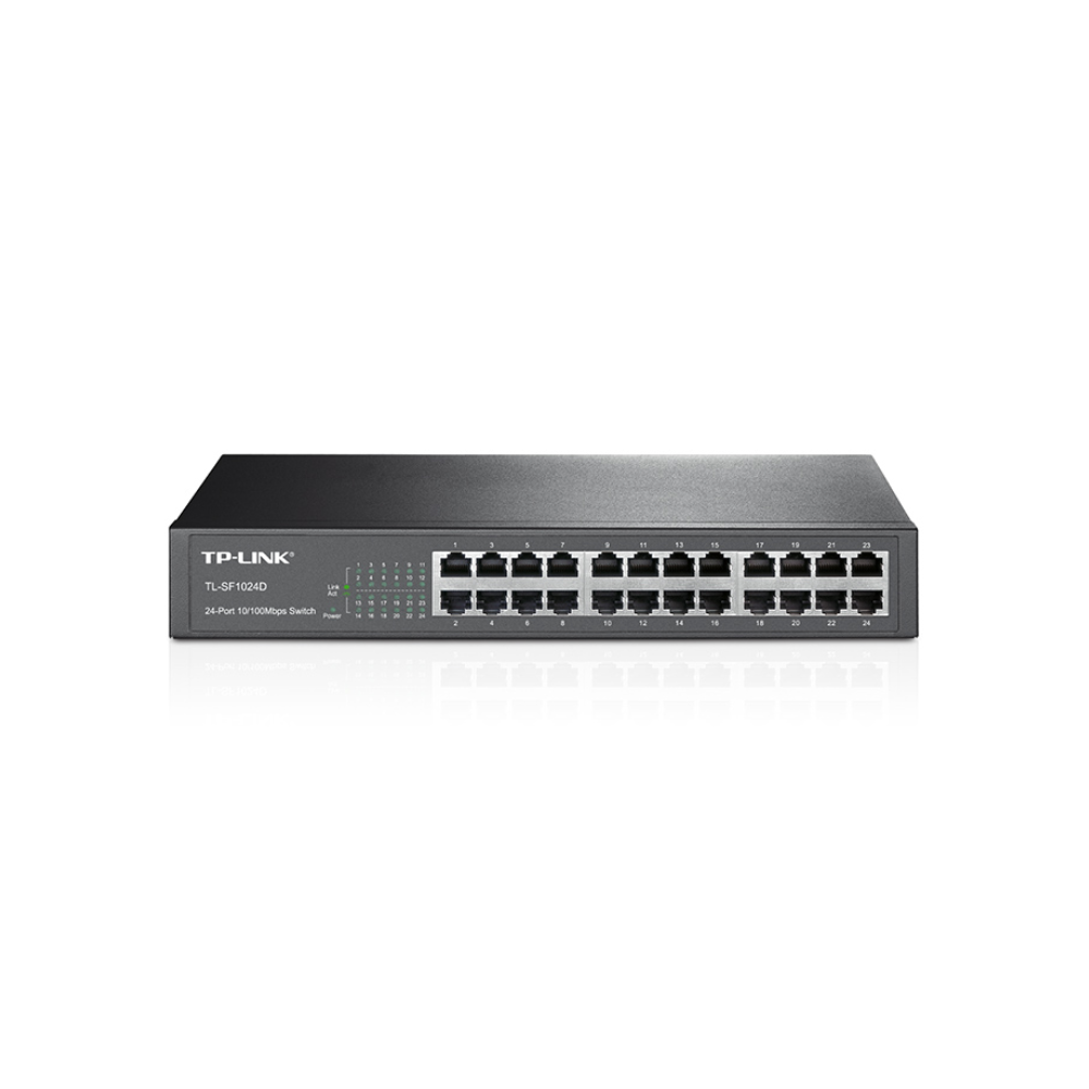 Switch TP-Link TL-SF1024D de 24 Puertos 10/100 Mbps, Montaje en Rack o Escritorio, Carcasa Plástica