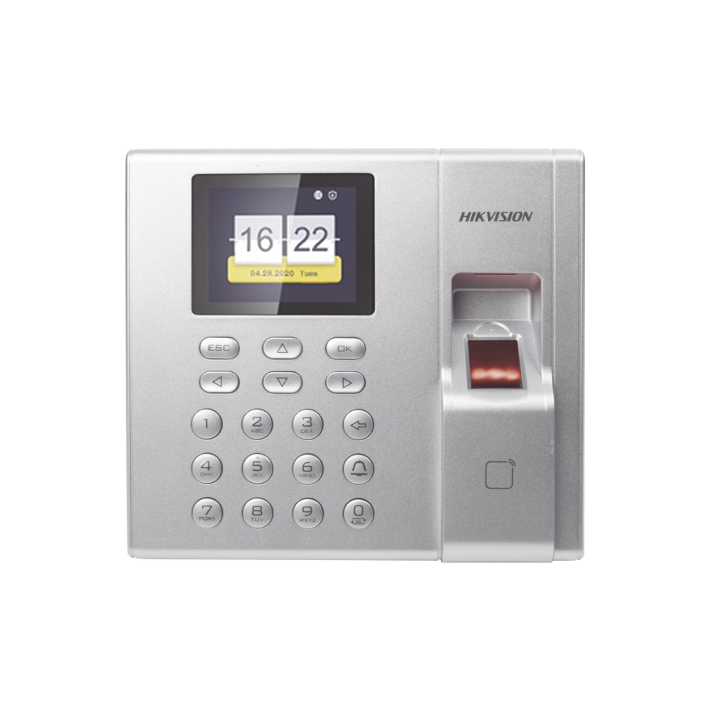 Terminal de Control de Acceso Hikvision DS-K1T8003EF – Lector de Huella y Tarjeta EM, Compatible con Hik-Connect, Soporte de Tiempo y Asistencia