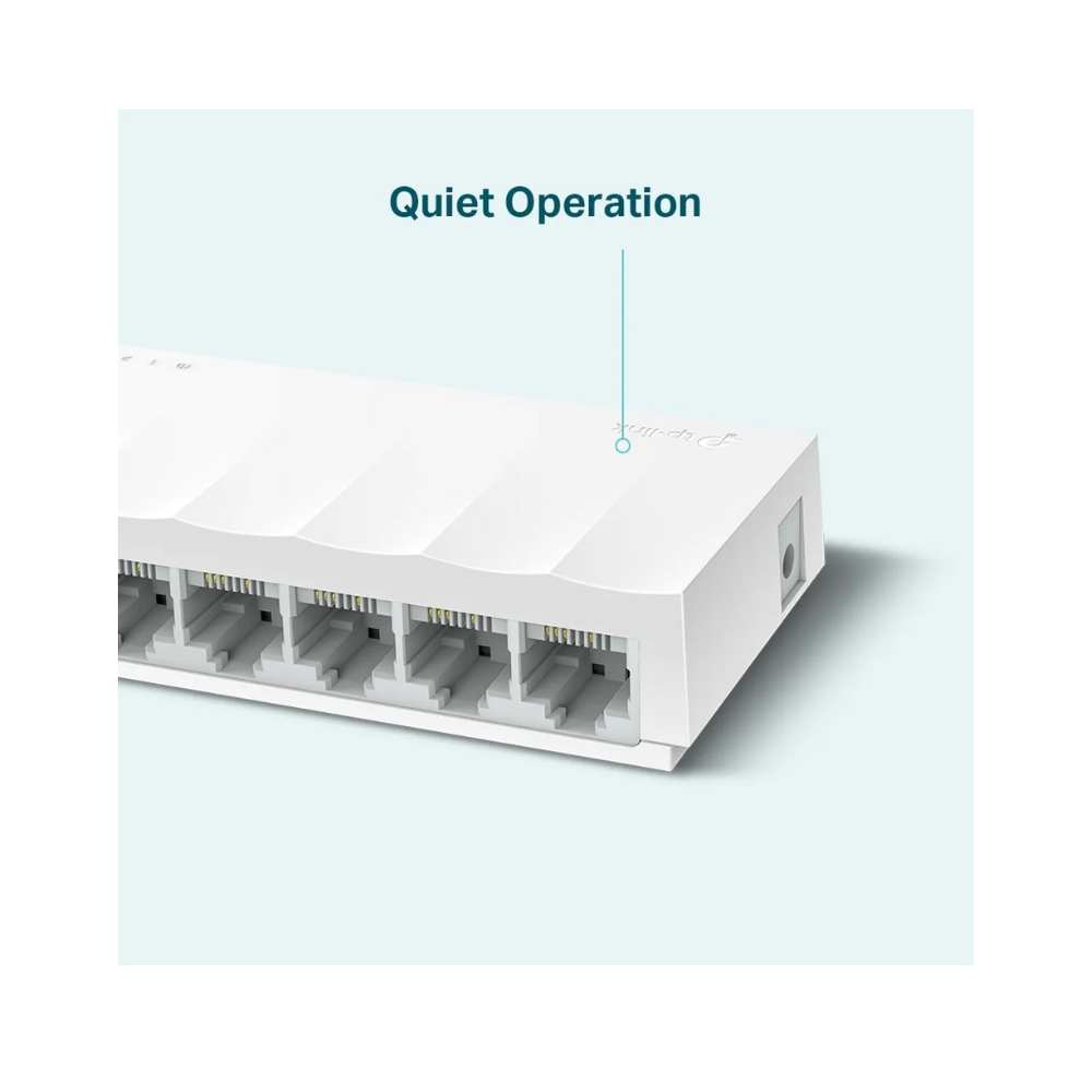 Switch de Escritorio TP-Link LS1008 – 8 Puertos RJ45 10/100 Mbps, Carcasa Plástica, Plug & Play