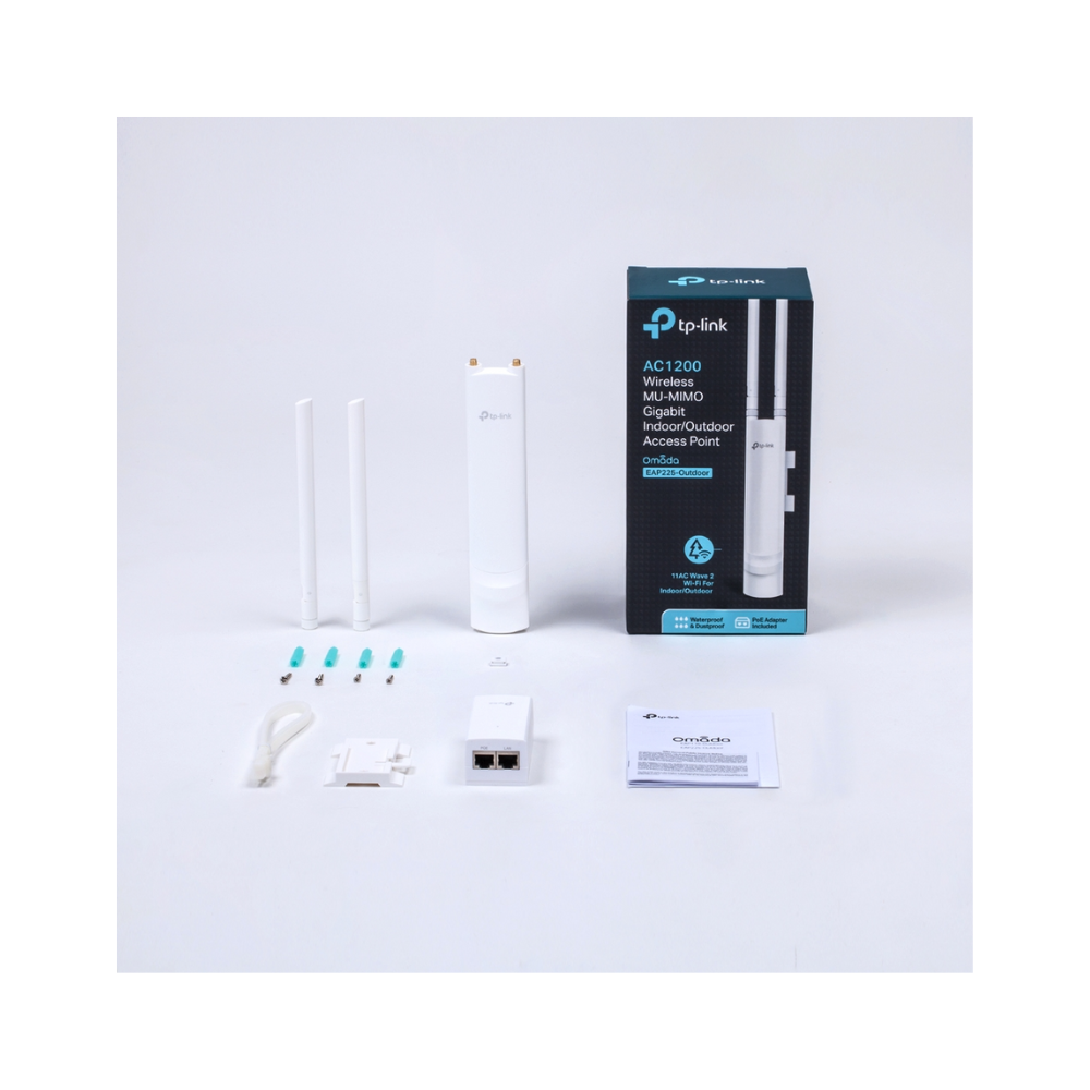 Punto de Acceso TP-Link EAP225-Outdoor Wi-Fi AC1200 para Exteriores – MIMO 2x2, Largo Alcance, Dual Band