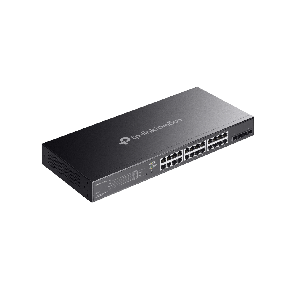 Switch Administrable TP-Link TL-SG2428P – 24 Puertos Gigabit PoE+, 4 Puertos SFP, 250W, Capa 3 Lite, VLAN, Enrutamiento Estático
