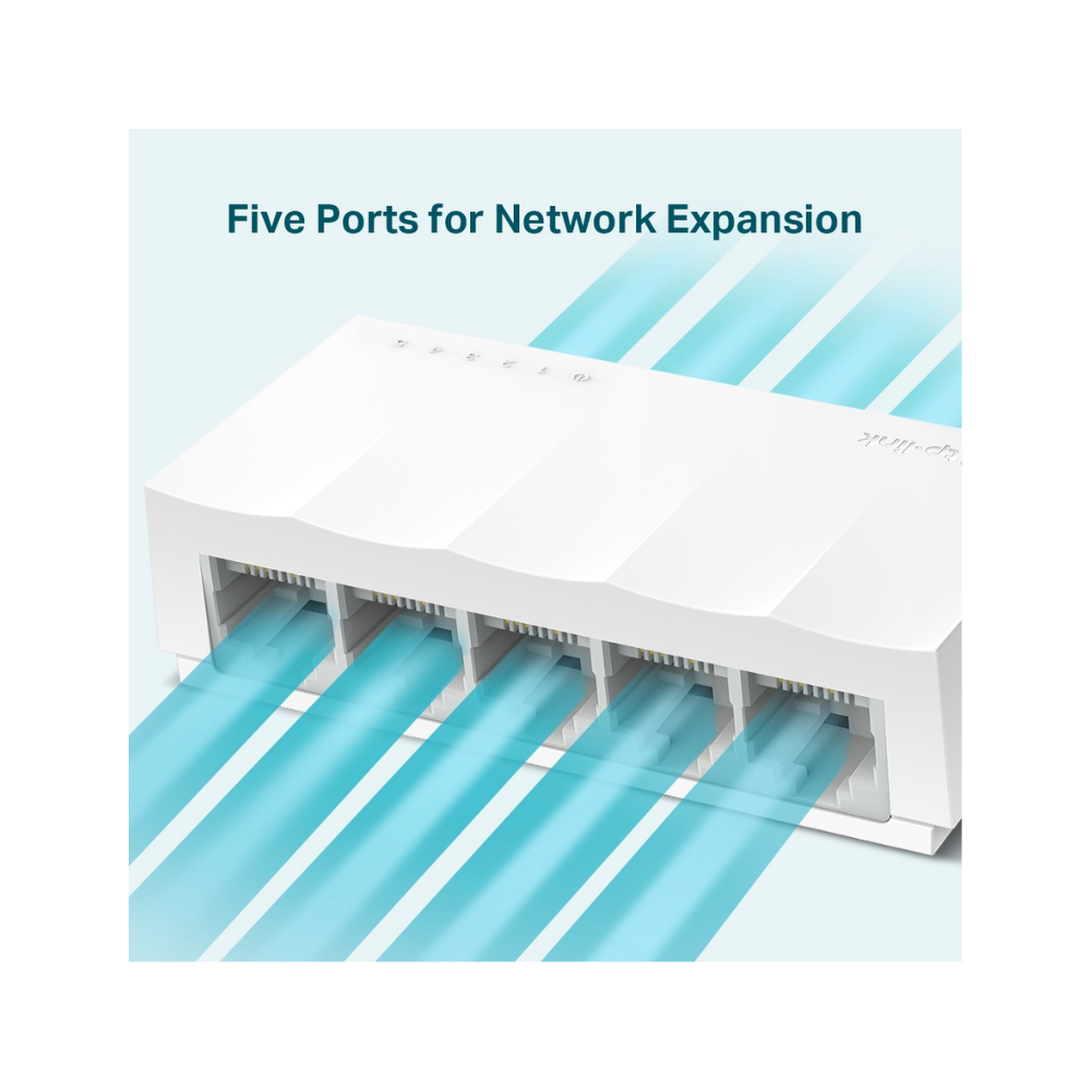 Switch de Escritorio TP-Link LS1005 – 5 Puertos RJ45 10/100 Mbps, Caja Plástica