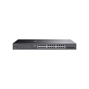 Switch Administrable TP-Link TL-SG2428P – 24 Puertos Gigabit PoE+, 4 Puertos SFP, 250W, Capa 3 Lite, VLAN, Enrutamiento Estático