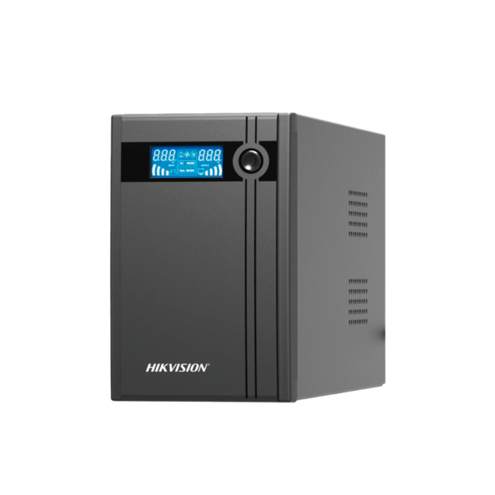 UPS Interactivo Hikvision DS-UPS2000-X/US – 2000 VA / 1200 W, 6 Salidas NEMA, Pantalla LCD, Protección Completa