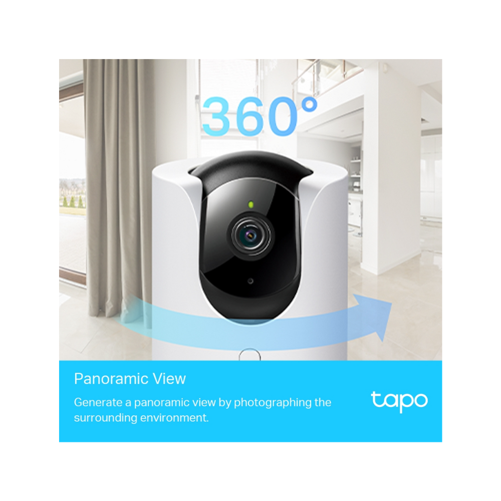 Cámara de Seguridad Wi-Fi TP-Link Tapo C225 – 2K QHD, Pan/Tilt, IA Inteligente, Audio Bidireccional, Visión Nocturna, Alarma y Control por Voz