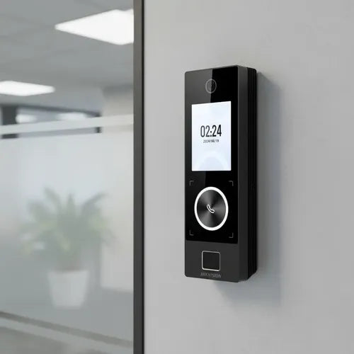 Biométrico de Control de Acceso y Tiempo y Asistencia Facial y Código QR Hikvision DS-K1T323MBWX-QRE1