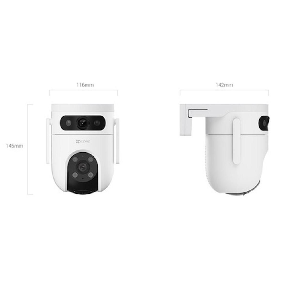 Cámara de Seguridad Wi-Fi EZVIZ CS-H9C-R100-8G55WKFL – Cámara Pan/Tilt Dual 3K, Visión Nocturna a Color, Detección Inteligente, Almacenamiento Local y en la Nube