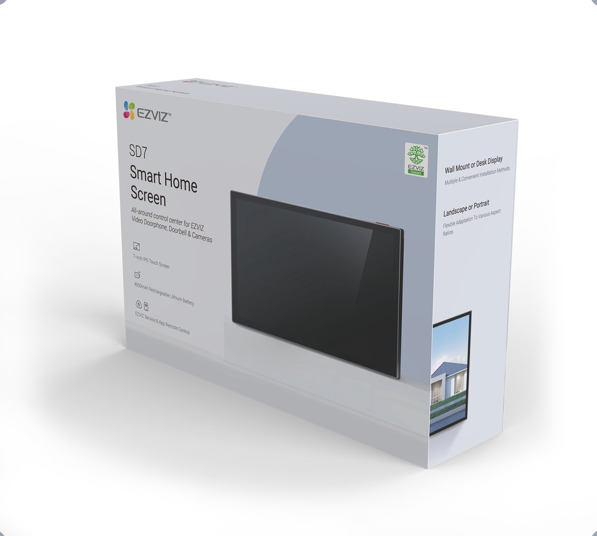 Monitor Táctil Inalámbrico EZVIZ SD7 CS-SD7-R100-1WTC para visualizar cámaras WIFI.
