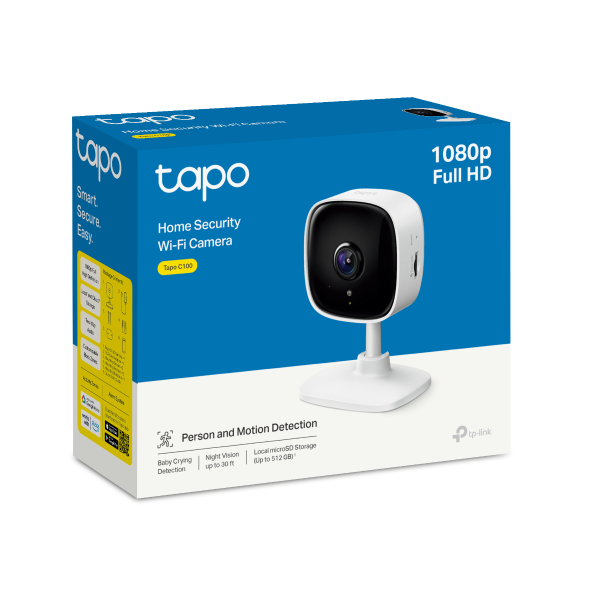 Cámara Wifi fija para Interiores TP-Link Tapo C100 2mpx.